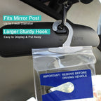 2pcs PVC Transparent Hook Bag Disability Placard Parking Sign Bag