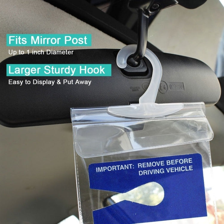 2pcs PVC Transparent Hook Bag Disability Placard Parking Sign Bag