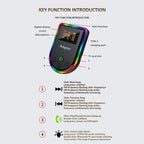 Q7 LED Digital Display Car Bluetooth Receiver HIFI Sound Quality Wireless Audio Adapter