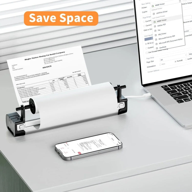 For M18F Portable Printer, 1 Roll A4, 2 Rolls A4, 1 Roll Letter, 2 Rolls Letter