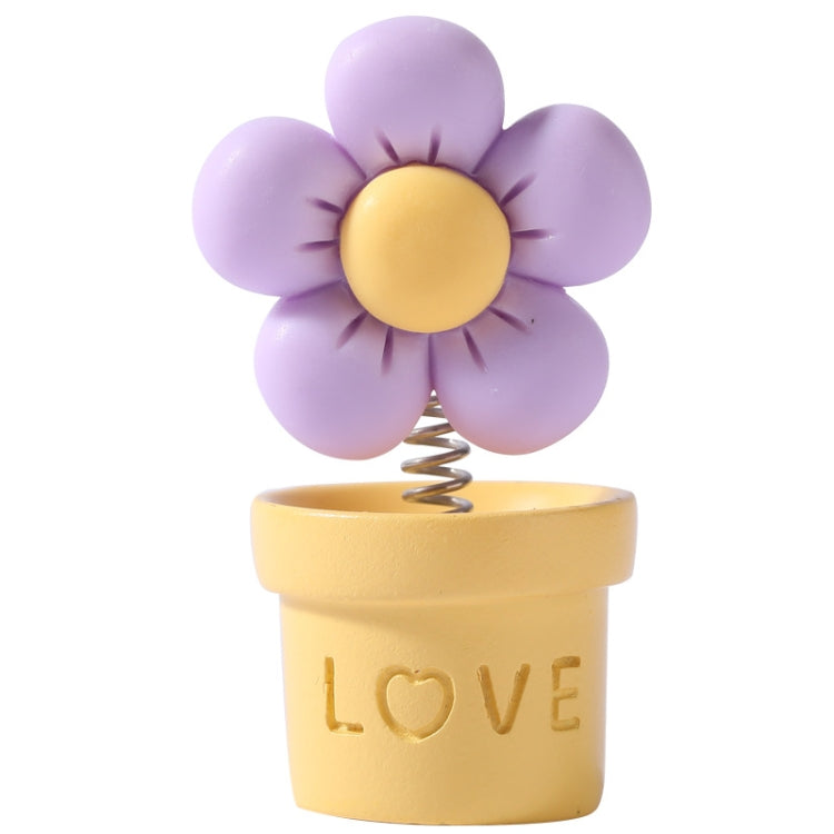 Simulated Small Flowerpot Car Center Console Decorative Ornaments