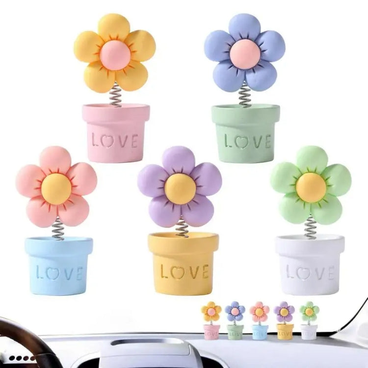 Simulated Small Flowerpot Car Center Console Decorative Ornaments