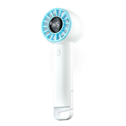 USB Charging Digital Display Handheld Turbo Fan Portable Foldable Buckle Small Fan
