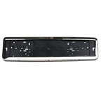 European/Russian/Ukrainian Stainless Steel License Plate Frame, 8K Mirror, Spray Black
