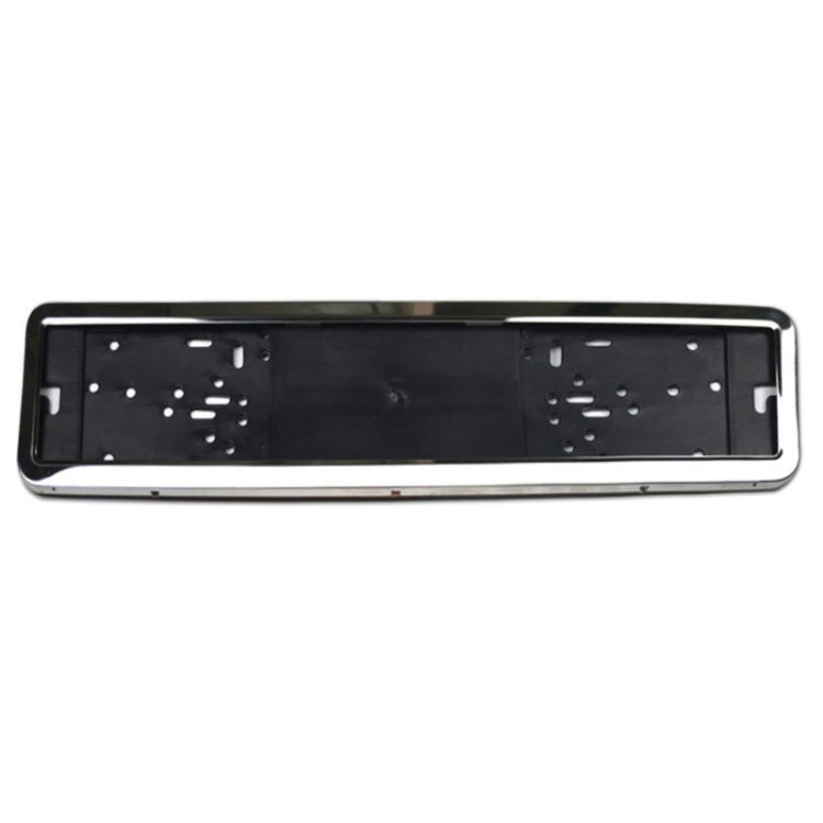 European/Russian/Ukrainian Stainless Steel License Plate Frame, 8K Mirror, Spray Black