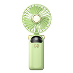 Foldable Digital Display USB Charging Fan Handheld Mute Hanging Neck Outdoor Small Fan