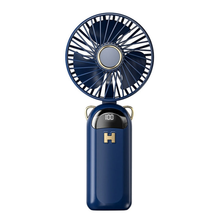 Foldable Digital Display USB Charging Fan Handheld Mute Hanging Neck Outdoor Small Fan