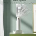 Foldable Digital Display USB Charging Fan Handheld Mute Hanging Neck Outdoor Small Fan
