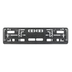 European Standard Single-strip Plastic License Plate Frame, Black, Carbon Pattern