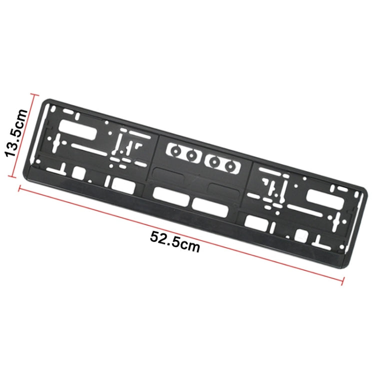 European Standard Single-strip Plastic License Plate Frame, Black, Carbon Pattern