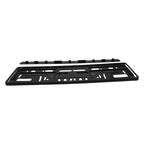 European Standard Single-strip Plastic License Plate Frame, Black, Carbon Pattern