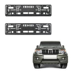 European Standard Single-strip Plastic License Plate Frame, Black, Carbon Pattern