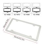 American Standard Aluminum Alloy License Plate Frame Including Accessories, Round Hole Aluminum Black, Round Hole Aluminum Spray White, Square Hole Rounded Corners Aluminum Black, Square Hole Round Corner Aluminum Spray White                           ...