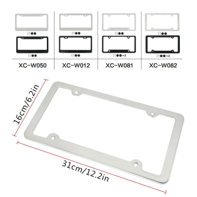 American Standard Aluminum Alloy License Plate Frame Including Accessories, Round Hole Aluminum Black, Round Hole Aluminum Spray White, Square Hole Rounded Corners Aluminum Black, Square Hole Round Corner Aluminum Spray White                           ...