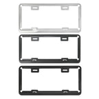 Taiwan Car License Plate Stainless Steel Frame, Stainless Steel 8K Mirror, Carbon Fiber, Black