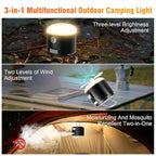 Outdoor Camping Tent Hanging Ambient Light Magnetic Spray Humidification Fan