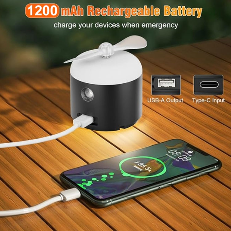 Outdoor Camping Tent Hanging Ambient Light Magnetic Spray Humidification Fan