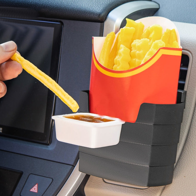 Car-Mounted French Fries Cup Holder Storage Box Multifunctional Trash Can, SD-1019, SD-1019B With Seasoning Box