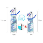 470ml Summer Outdoor Sports Training Spray Cooling Water Cup, Dream Purple 3-layers, F3 3-layers, Blue 3-layers, Colorful 3-layers, Watermelon 3-layers, Geometry 3-layers, Camouflage Green 3-layers, Basketball 3-layers, Football 3-layers, Rugby 3-layer...