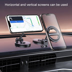 Letter E Magnetic Folding Car Phone Holder Rotatable Dashboard Stick-On Navigation Stand, D38