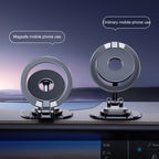 Magnetic Folding Car Phone Holder Rotatable Dashboard Stick-On Navigation Stand, D50-1