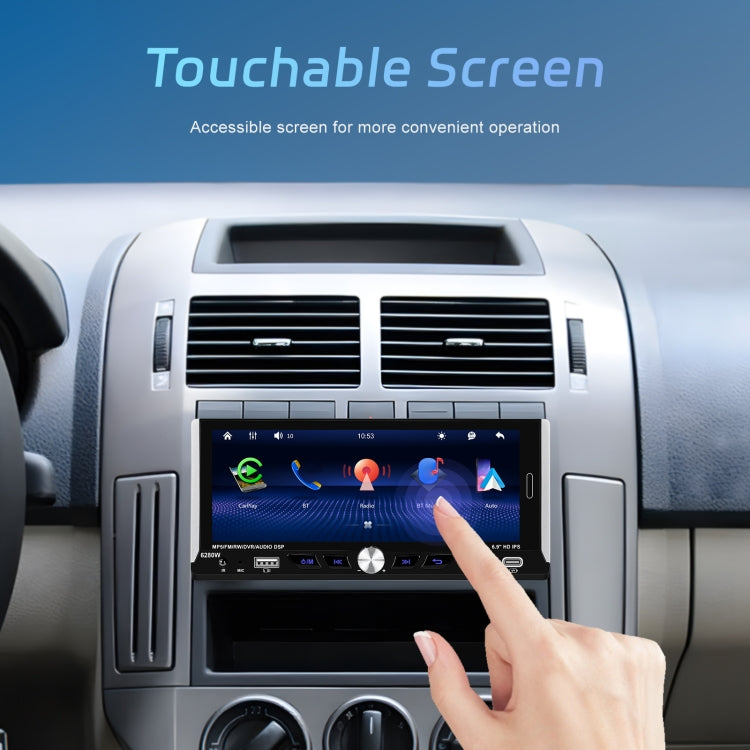 Single Spindle 6.9 inch MP5 With Knob Player Carplay Function Car MP4 Backup Camera, Standard, Standard+12 Light Camera, Standard+AHD Camera