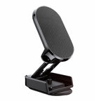 D11 Magnetic Folding Car Phone Holder Rotatable Dashboard Stick-On Navigation Stand, Black Frosted, Silver Frosted
