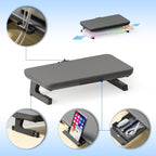 Oimaster Monitor Stand Riser Adjustable Height Laptop Bracket With Storage Drawer, Basic, Upgrade