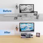 Oimaster Monitor Stand Riser Adjustable Height Laptop Bracket With Storage Drawer, Basic, Upgrade