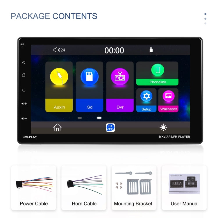 9 Inch Disassembly Screen MP5 Player Android Wireless CarPlay Reversing Image Integrated Machine