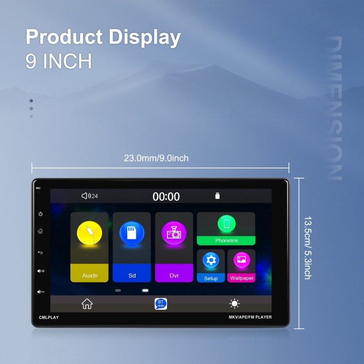 9 Inch Disassembly Screen MP5 Player Android Wireless CarPlay Reversing Image Integrated Machine