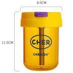 300ml Mini Children Water Mug Leakage-proof Student Plastic Portable Straw Cup