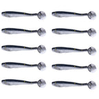 HENGJIA Spaghetti Worm T-Tail Soft Bait Spiral Fishing Dummy Lures, 4.5cm 10pcs /Pack, 5.5cm 10pcs /Pack, 7.5cm 6pcs /Pack