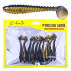HENGJIA Spaghetti Worm T-Tail Soft Bait Spiral Fishing Dummy Lures, 4.5cm 10pcs /Pack, 5.5cm 10pcs /Pack, 7.5cm 6pcs /Pack