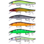 6colors /Set HENGJIA MI169 Submerged Minnow Dummy Bait Lua Hard Fishing Lures, 12cm 13.6g