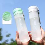 Outdoor Large Capacity Sports Mug Frosted Plastic Portable Leak-proof Teacups, 400ml Transparent Black, 400ml Transparent White, 400ml Transparent Green, 600ml Transparent White, 600ml Transparent Green, 600Mml Transparent Black, 800ml Transparent Blac...