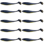 HENGJIA T-Tail Soft Dummy Bait Freshwater Fishing Lures, 7.5cm 10pcs /Pack, 10.5cm 6pcs /Pack