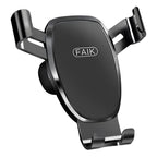 FAIK Car Cell Phone Holder Air Vent Triangle Gravity Sensor Car Phone Bracket, Black Frosted Model, Silver Frosted Model, Black Mirror Model, Silve Mirror Model