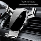 FAIK Car Cell Phone Holder Air Vent Triangle Gravity Sensor Car Phone Bracket, Black Frosted Model, Silver Frosted Model, Black Mirror Model, Silve Mirror Model