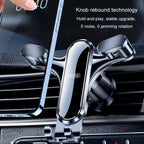 BUDK Triangle Gravity Sensor Car Phone Bracket Car Air Vent Navigation Holder, Buckle Model, Adhesive Model, Suction Cup Base Model, Bent Suction Cup Base Model, Hook Model