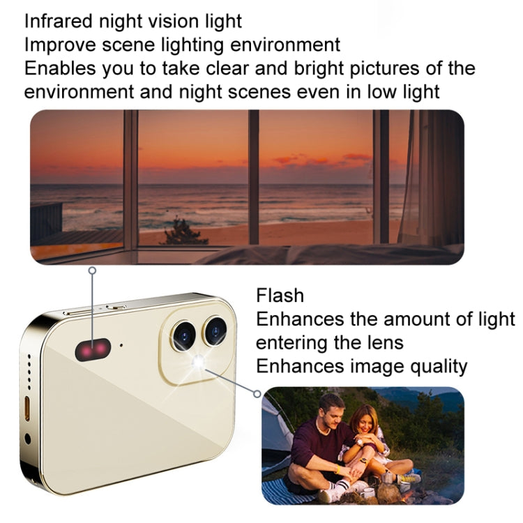 D6 CCD HD Digital Camera Movie Music Smart Camera Touch Screen Student Card Video Recorder, Excluding Memory, D6 Black, D6 White
