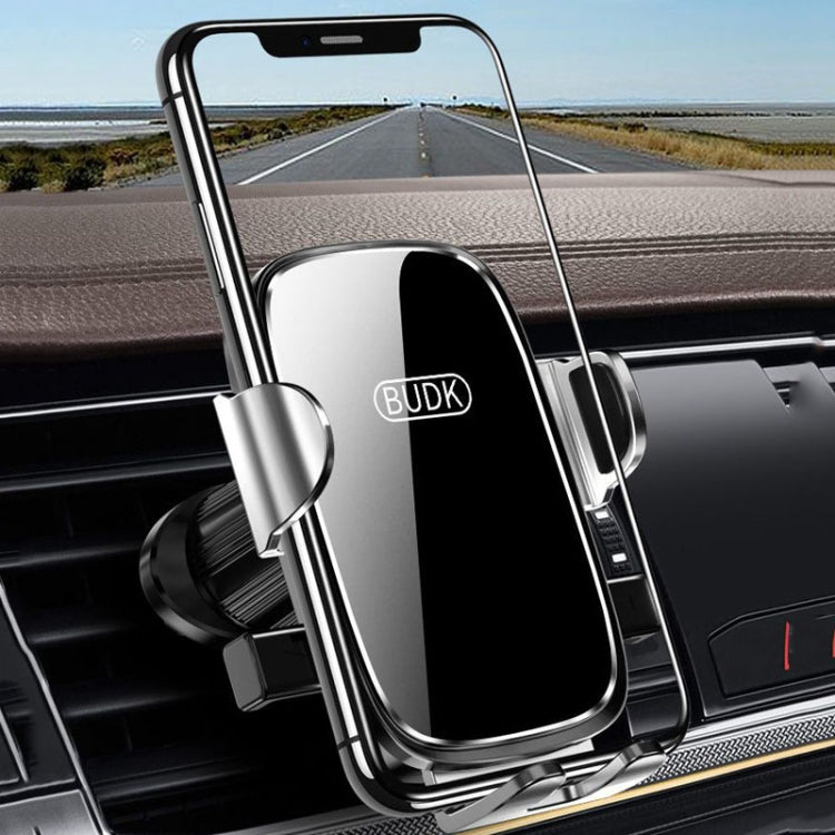 BUDK Anti-shake Car Phone Bracket Car Navigation Air Vent Fixed Gravity Support Stand