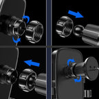 BUDK Anti-shake Car Phone Bracket Car Navigation Air Vent Fixed Gravity Support Stand