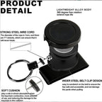 360 Degree Rotatable Heavy Duty Retractable Keychain with Belt Clip, ABS  Material, Metal Material