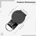 360 Degree Rotatable Heavy Duty Retractable Keychain with Belt Clip, ABS  Material, Metal Material