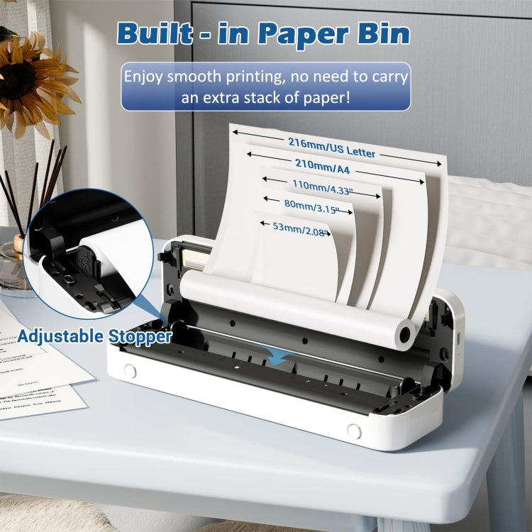 Phomemo M835  Wireless Bluetooth Thermal Printer Support Multi-Size Thermal Paper, M835