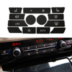 For BMW 5 Series/7 Series/X5/C6/F10/F01/F15 Air Conditioning Button Repair Sticker, A 13pcs No OFF, A 13pcs With OFF, B 14pcs No OFF, B 14pcs With OFF, C 16pcs No OFF, C 16pcs With OFF