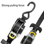 Auto Retract Tensioner Automobile And Motorcycle Cargo Fixing Straps, 330cm Black, 330cm White