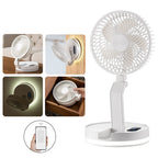 F200 Foldable Remote Control Wall-mounted Fan LED Light Desktop Rotating Fan, Regular Model