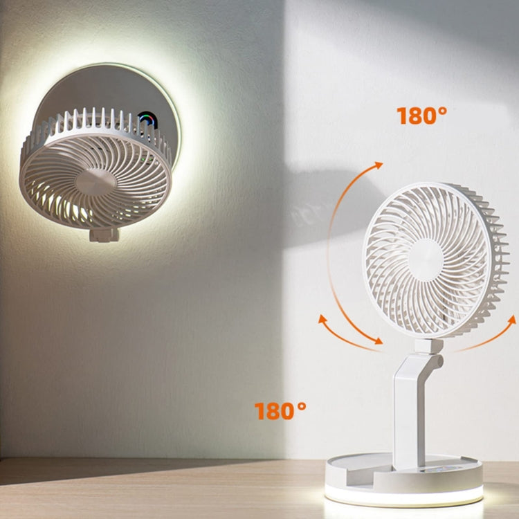 F200 Foldable Remote Control Wall-mounted Fan LED Light Desktop Rotating Fan, Regular Model